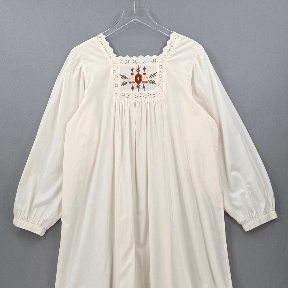 CHRISTY DAWN The Yolanda Organic Cotton Embroidered Maxi Dress Womens XL Cream - Picture 6 of 16